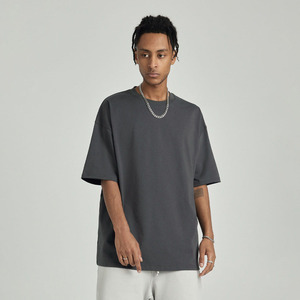 T-shirt surdimensionné à manches courtes en coton avec logo de conception personnalisée de haute qualité pour hommes T-shirt à écran brodé pour hommes - Product Image 3