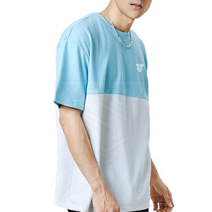 เสื้อยืดคอตตอน/เส้นใยไม้ไผ่คุณภาพสูงสำหรับผู้ชายเสื้อยืดไหล่แบบปล่อย - Product Image 2