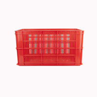Boîtes de rangement empilables en HDPE, bacs portables multifonctionnels, durables, ventilés, recyclables, caisses en plastique pour légumes et fruits