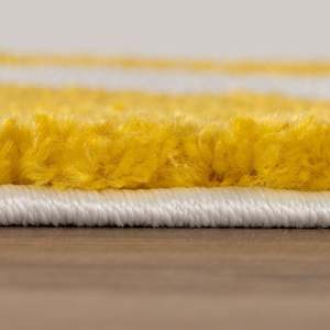 Alfombra Rectangular Joli a Cuadros Amarillos y Blancos, Hecha a Máquina, para Sala de Estar, Pasillo, Entrada, Espacios Juveniles - Product Image 5
