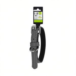 Raised Center Design PU Dog <b>Collar</b> for <b>Pets</b> - Product Image 2