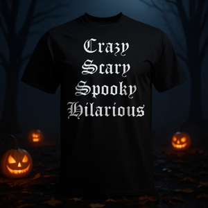 Maglietta Promozionale Pazzo, Spaventoso, Strano e Divertente - Product Image 3