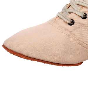 Top Design Moderne Filles Danse Baskets Confortable En Cuir De Vachette Jazz Bottes De Sport En Cuir Verni Supérieur Toile Coton Doublure - Product Image 6