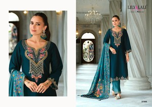 Nuova collezione di design completamente cucita indiano Pakistani Salwar Kameez Dupatta Set ricamo pesante lavoro a mano pronto da indossare - Product Image 2