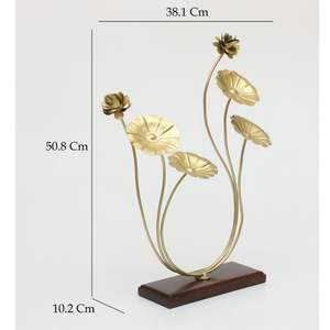 Aldan Accessoire de table en métal moderne avec forme de fleur léger pour la décoration intérieure Design d'intérieur élégant - Product Image 2