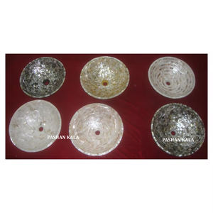 Bol d'évier d'ombrage fait à la main et poli de conception artisanale indienne avec nacre pour cadeaux d'entreprise et décoration de cuisine - Product Image 1