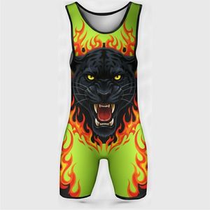 ชุดมวยปล้ำแบบสั่งทำพิเศษ ไซส์ใหญ่ ผ้าโพลีเอสเตอร์ผสมสแปนเด็กซ์ ระบายอากาศได้ดี ปิดด้วยกระดุมแป๊ก ดีไซน์ใหม่จาก Namissm Interprize - Product Image 5