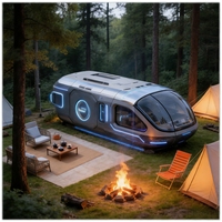 Maison Capsule Hivernale de Luxe avec Structure en Acier Galvanisé, Chambre et Salle de Bain Préfabriquées Étanches pour Lodges Alpins/Location Hiver