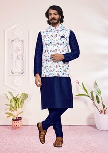 Marque Boy Mens Ethnic Wear Kurta Pajama Nehru Jacket Set prix du fabricant - Product Image 5