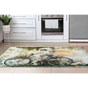Tapis imprimé graffiti avec des enfants à vélo : doux, moderne, luxueux, personnalisé, tapis en velours de luxe - Product Image 2