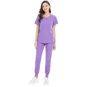 Tenues médicales unisexes : Blouse d'infirmière en tissu tissé, ensembles de blouses avec détection d'aiguilles, sans couture, en coton et polyester, pour hôpitaux (OEM) - Product Image 6