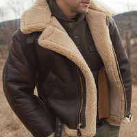 Veste d'hiver en cuir véritable, doublée polaire, épaisse et chaude, style streetwear, coupe-vent d'extérieur, avec rembourrage en polyester, logo frontal, pour homme