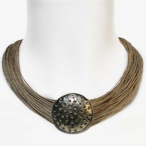 American Style Woman Look Attractive Metal and Cotton Luxury Handmade Metal Fancy <b>Necklace</b> Fancy Wedding Gift X Mas - Product Image 5