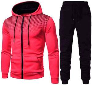 Conjunto Deportivo de Invierno Ecológico para Hombre, de 2 Piezas, Sudadera con Capucha, Informal, de Secado Rápido, Antibacteriano y Cortavientos - Product Image 1
