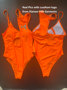 2025 High Waist Bodysuit <b>Women</b> Sexy One-Piece Swimwear Beachwear Bathing Suit Plus Size Swimsuit Front High Quality - Product Image 5