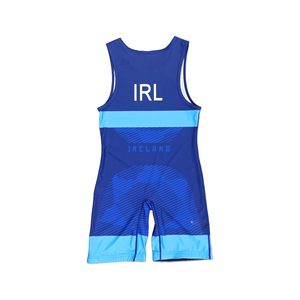 2025 Custom Unisex Wrestling Singlets Heat-Transfer Printing Stretch Quick Dry Spandex/Polyester 220g Norway International - Product Image 6