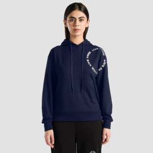 Sudadera con Capucha Regular Live Free Navy, Tejido Transpirable, Estilo Casual para Otoño - Product Image 2