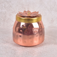 Nouvelles boîtes en cuivre Matka indiennes, magnifiques petits pots à fruits secs, fournitures de mariage, cadeaux de retour pour les invités, boîtes décoratives