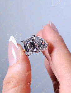 Bague de fiançailles en argent 925 avec diamant moissanite taille poire 2 carats EF VVS serti à griffes, bague fine pour anniversaire de mariage - Product Image 2