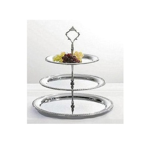 Soporte para Pastel de Metal de 3 Niveles, Diseño Elegante, Clásico y Moderno, Acabado Brillante, Utensilios de Mesa, Servidor de Pastel, Proveedor de India - Product Image 6