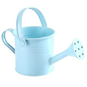 Bidon d'eau en métal à long manche avec un corps lisse et résistant à la rouille, parfait pour arroser les plantes hautes et les fleurs de jardin - Product Image 1