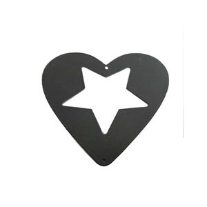 Recién llegado, corazón colgante de Metal de hierro, corazón decorativo de pared de Color negro para el hogar y la decoración de Navidad hecha a mano - Product Image 5