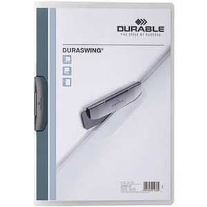 Durable DURASWING DIN A4 Polypropylene <b>Clipboard</b> Transparent/Graphite Back Cover and Clip Durable Product - Product Image 1