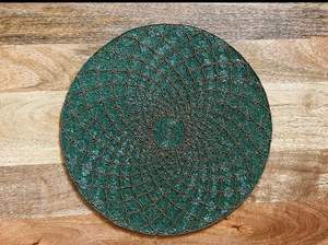 Haute qualité maison Bar décor rond verre caboteur motif ovale avec feutre perlé nacre pour tasse feuille maison usage Commercial - Product Image 2