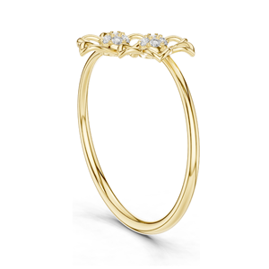 Bague en diamant de laboratoire à motif floral, 0,056 CT de diamants de laboratoire VVS-VS EF au total, disponible en or 18 carats, 14 carats, 10 carats et argent 925 - Product Image 6