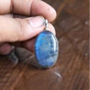 Pendentif en labradorite bleue naturelle, argent sterling 925, fait à la main, pendentif statement, pierre précieuse naturelle, style bohème - Product Image 6