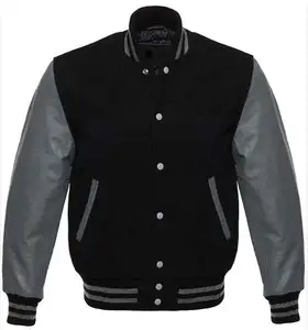 High Quality Custom Wool Body Leather Sleeves Letterman Jacket customize embroidered all color varsity