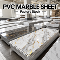 Panneau mural décoratif brillant en PVC, feuille de marbre 1220*2440*3mm pour décoration intérieure, panneau UV facile à installer, doré, personnalisé