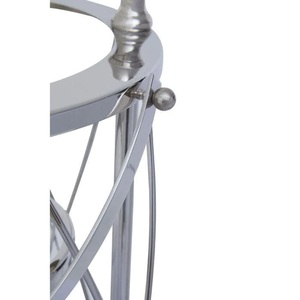 Lanterne élégante en argent avec support en verre Design élégant et durable Parfait pour la décoration intérieure ou extérieure - Product Image 5