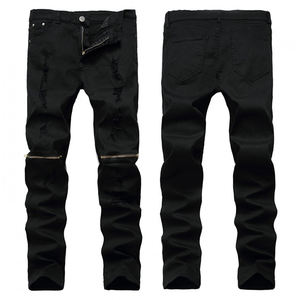 Fine Quality Denim Full Length <b>Jeans</b> Pants for <b>Men</b> Custom Made <b>Ripped</b> Design <b>Jeans</b> Breathable <b>Men's</b> Denim Pants - Product Image 5