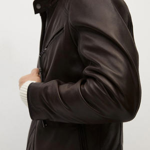 Veste en cuir de vache pour homme, style streetwear hivernal, design élégant, confortable, personnalisable, impression de logo en gros, différentes couleurs - Product Image 5