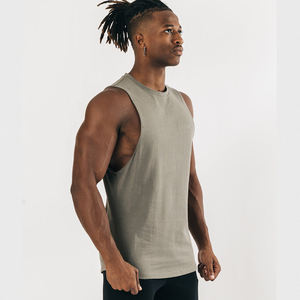 Débardeur en tricot respirant pour hommes 100% coton couleurs et tailles personnalisées chemise sans manches décontractée gilet en gros - Product Image 2