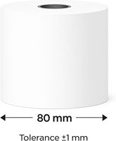 Rouleau de papier thermique blanc monocouche pour caisse enregistreuse POS, 60 g/m², 80 x 80 mm, pour caisse de vente au détail