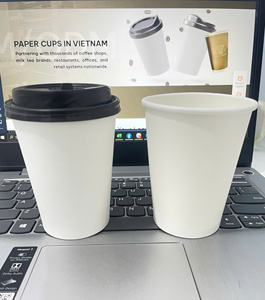 Vaso de Papel Desechable Compostable con Recubrimiento de PE de Pared Simple, Diseño Elegante GREEN NEST, Ecológico para Café y Té - Product Image 2
