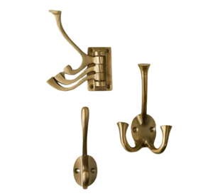 Gancho de pared con acabado dorado de calidad estándar Gancho de pared de metal más vendido Decoración de pared del hogar y uso multifunción - Product Image 1