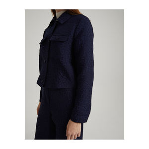 Chemise Jacquard pour Femme BGN avec Détails en Cuir, Modèle de Veste Élégante W24J463 - Product Image 5