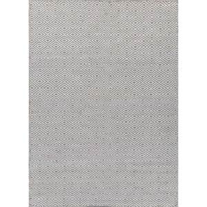 พรมโพลีเอสเตอร์ลายเรขาคณิต Abrash Ivory Flat Weaves สำหรับใช้ในบ้าน-Adpl-13009 - Product Image 1