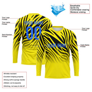 Camiseta Deportiva de Manga Larga con Cuello Redondo, Tejido de Punto Jersey de Poliéster/Algodón, Transpirable y Ecológica para la Temporada de Otoño - Product Image 2