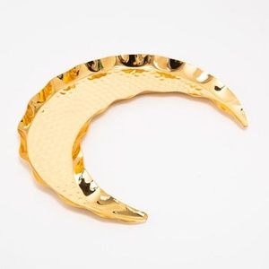 Bandeja para servir postres de aluminio en forma de Luna, Ideal para almacenamiento de aperitivos de frutas, sala de estar y bandeja de comida para bodas, suministros para restaurantes - Product Image 1