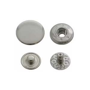 Taiwan-Made Customizable 15mm Steel Plating Metal Snap Buttons for Jeans High Quality 20mm Shank Fast Delivery Washable - Product Image 1