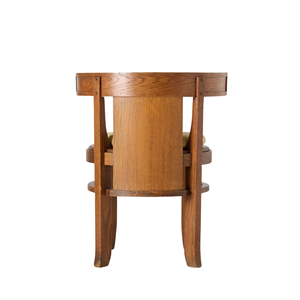 Solid Wood Dining <b>Chair</b> with Upholstered Seat, Curved Backrest and Sturdy Frame for <b>Restaurant</b>, Cafe and Home Interior Use - Product Image 4