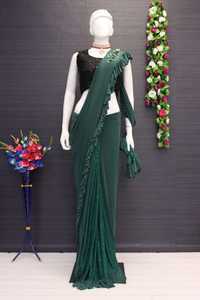 Speciale Feestkleding Nieuw Designer <span class=keywords><strong>Saree</strong></span> Met Mouwloos Blouse Stuk Van Indiase Fabrikant