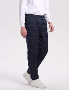 กางเกงบุฟองน้ำหนาสำหรับผู้ชายมาใหม่กางเกงขนเป็ดหุ้มฉนวนกันความร้อนสำหรับฤดูหนาวเครื่องแต่งกายแนวสตรีทแฟชั่นออกแบบได้ตามต้องการ - Product Image 3