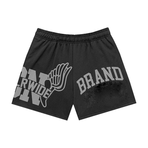 Premium 140 GSM Polyester <b>Mesh</b> Women Shorts Breathable Green White Graphic Print Custom <b>Screen</b> Print Logo women's shorts - Product Image 4