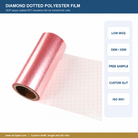Film Poliester Berbintik Berlian DDP Lapisan Isolasi PET Berlapis Epoksi 0.05 0.075 0.10mm Film Isolasi Lapisan Transformator
