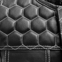 Chaleco de motorista de cuero de vaca para hombre estilo Club de cuero desnudo de diamante Chaleco de vaquero para motocicleta